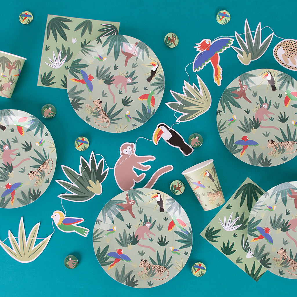 My Little Day Round Invitations, Set of 8 - Tropical Theme