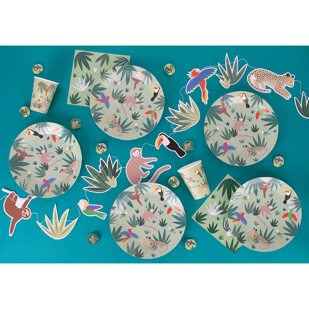 My Little Day Round Invitations, Set of 8 - Tropical Theme