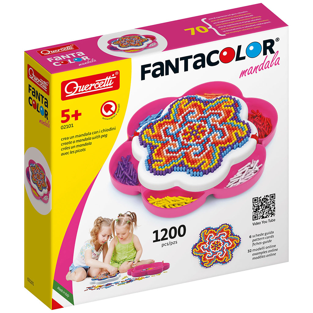 Quercetti FantaColor Mandala Peg Mosaic Daisy – 1200 Pieces