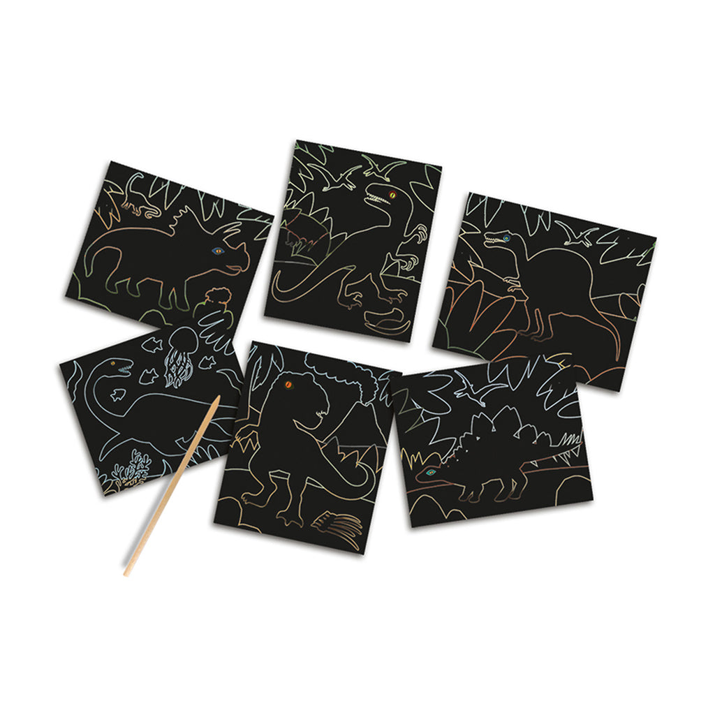 SES Creative Scratch Cards, Glow-in-the-Dark Dinosaurs