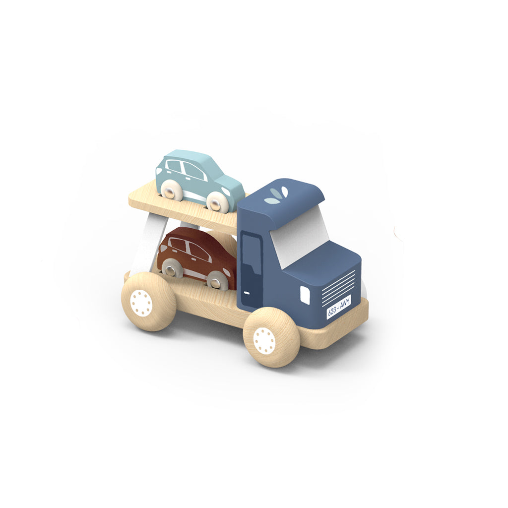 Speedy Monkey Autotransporter i træ m 2 biler