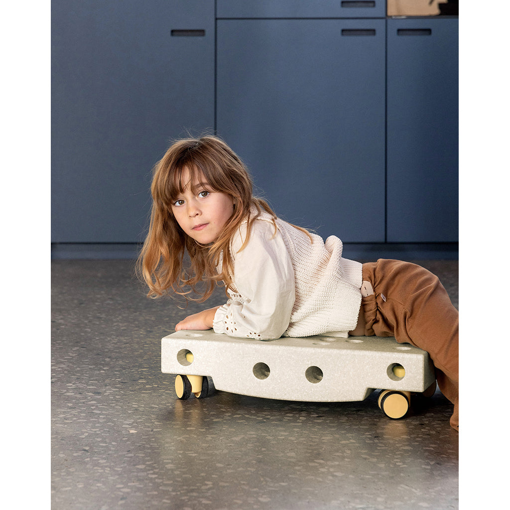 Modu Rullebræt, aktivitetslegetøj i skum, 5 dele - Sand Grey / Honey Yellow