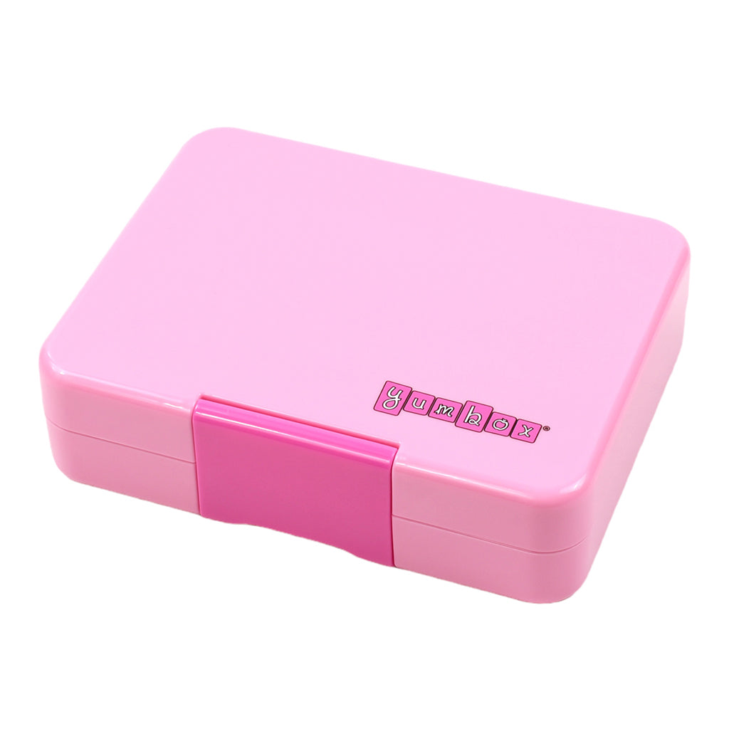 Yumbox Lunchbox with 3 Compartments, Snack Size - Power Pink/ Rainbow Tray