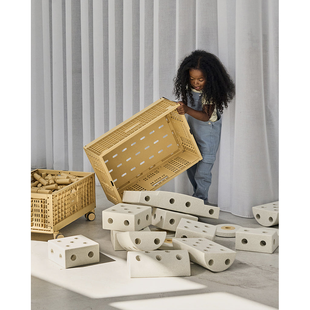 Modu Storage Box, Extra Large Foldable/Stackable Box - Honey Yellow
