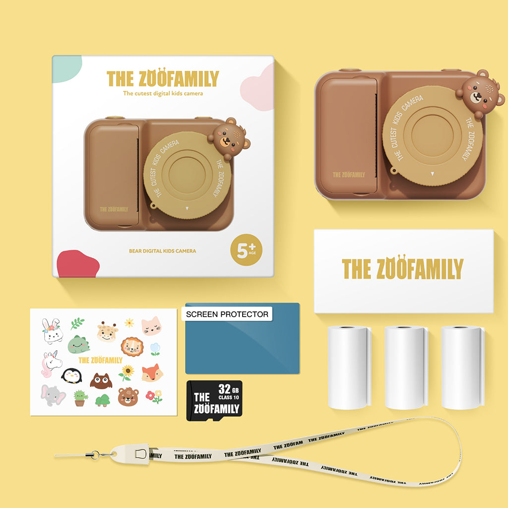 The ZooFamily, Zoo Print, 3-in-1 Camera with Print Function, Ages 5-11 - Bear