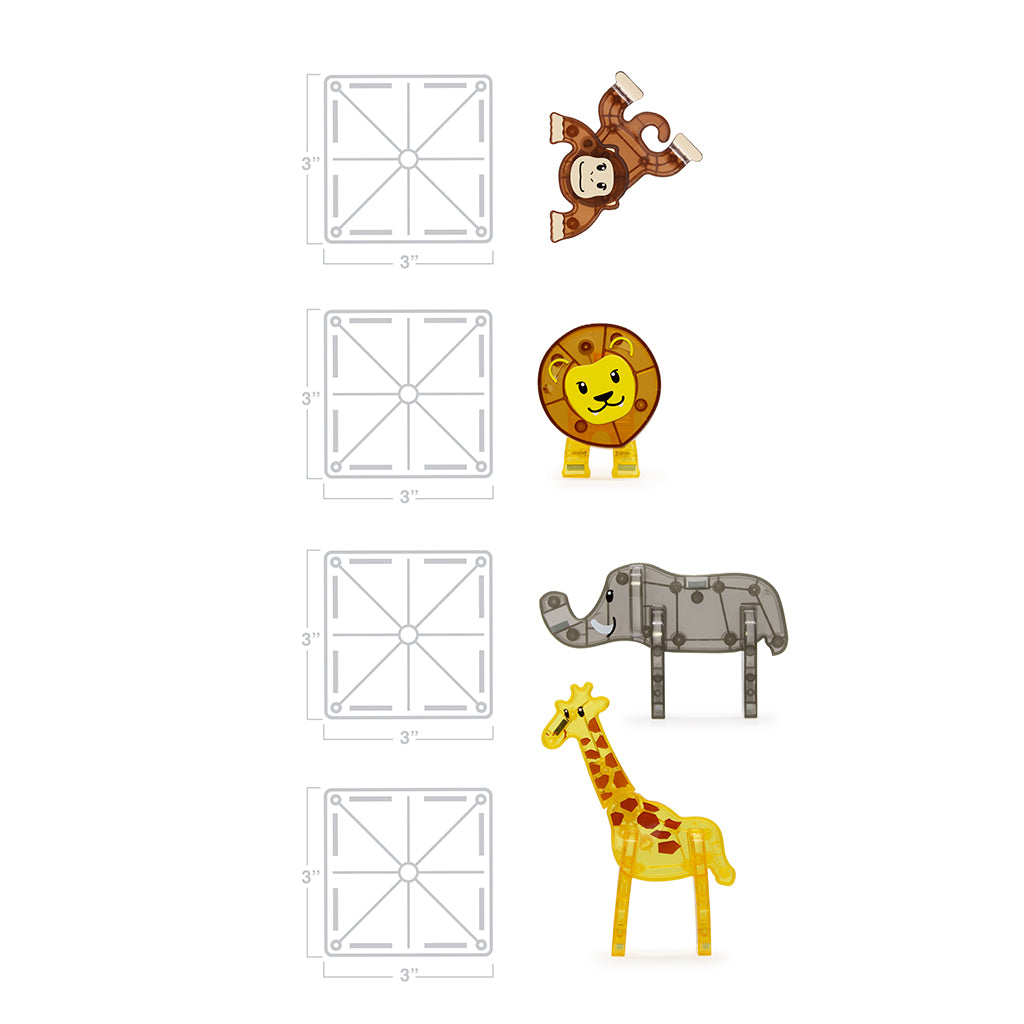 Magna-Tiles Safari Animals, Magnetic Building Set with 25 Pieces