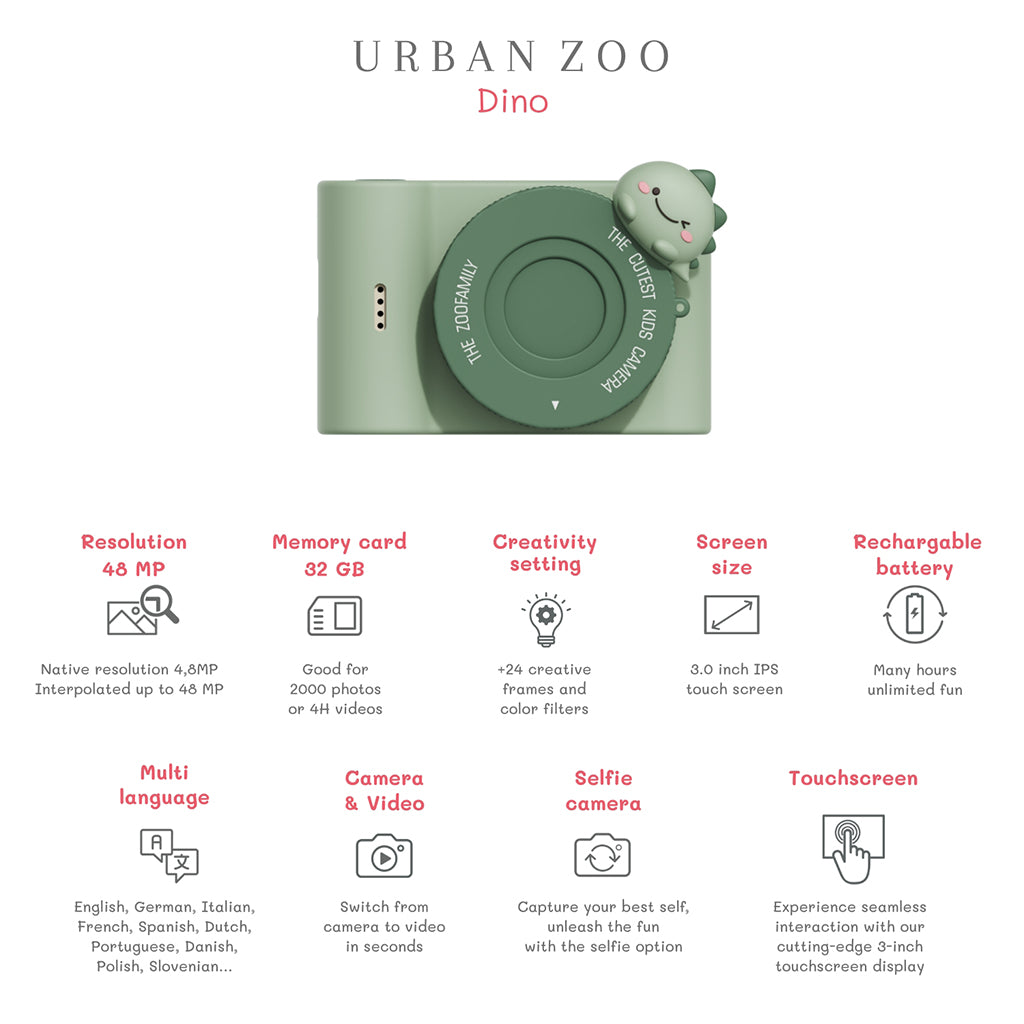 The ZooFamily, Urban Zoo børnekamera, Ages 5–10 – Dino