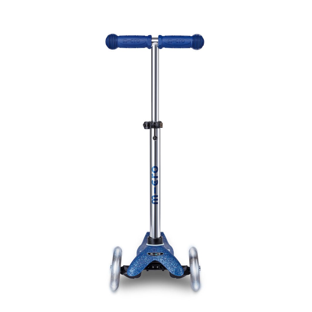 Micro Kick Scooter, Mini Deluxe Galaxy Glitter LED - Navy Blue
