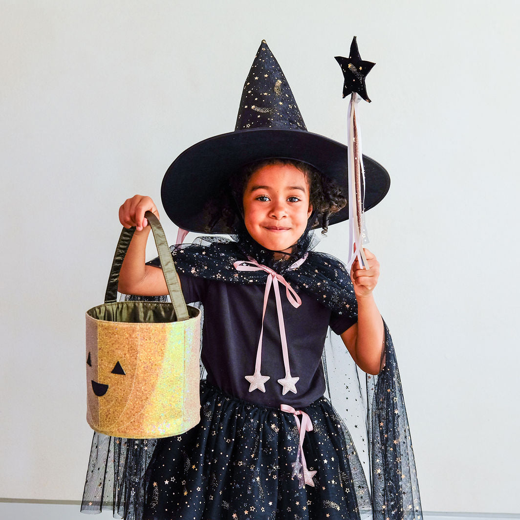 Mimi & Lula Trick or Treat Candy Bucket – Glitter Pumpkin