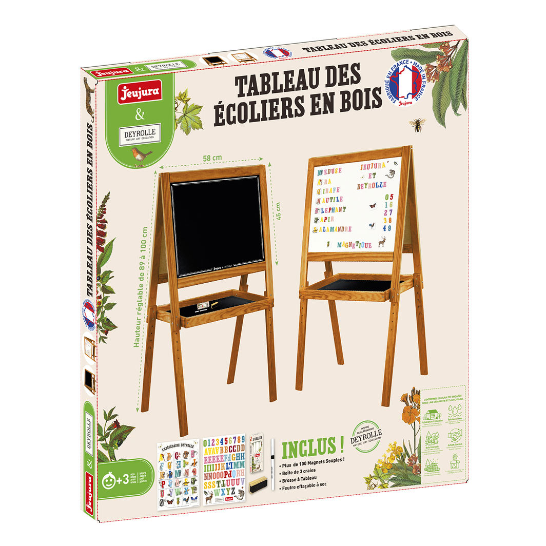 Vilac jeujura, skoletavle, 2-sidet m magneter - Deyrolle