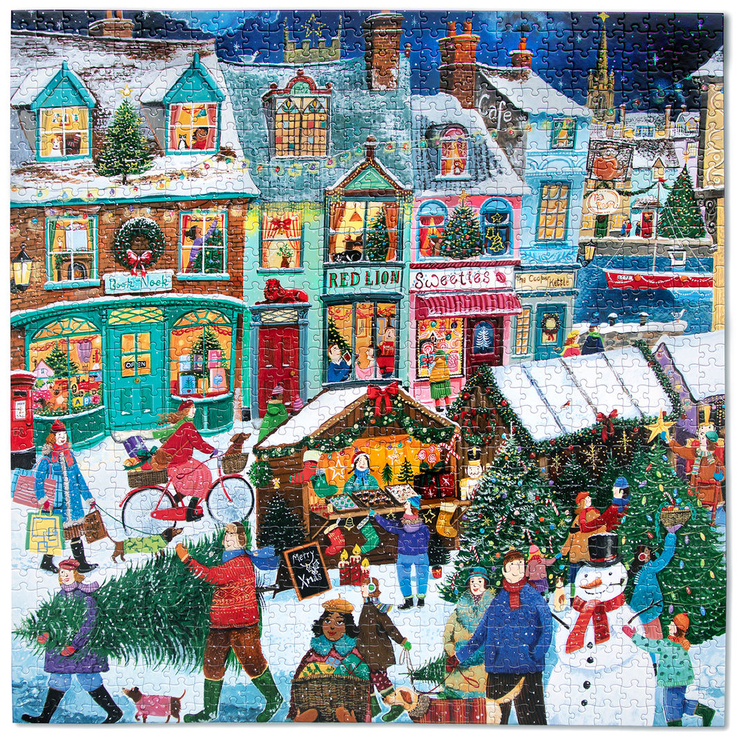 eeBoo 1000-Piece Jigsaw Puzzle, Holiday Marketplace