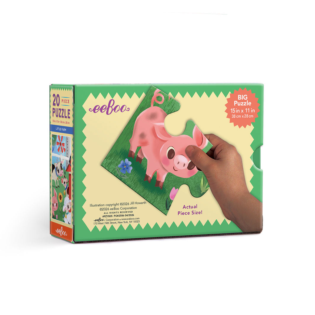 eeBoo 20-Piece Puzzle, The Little Farmstead