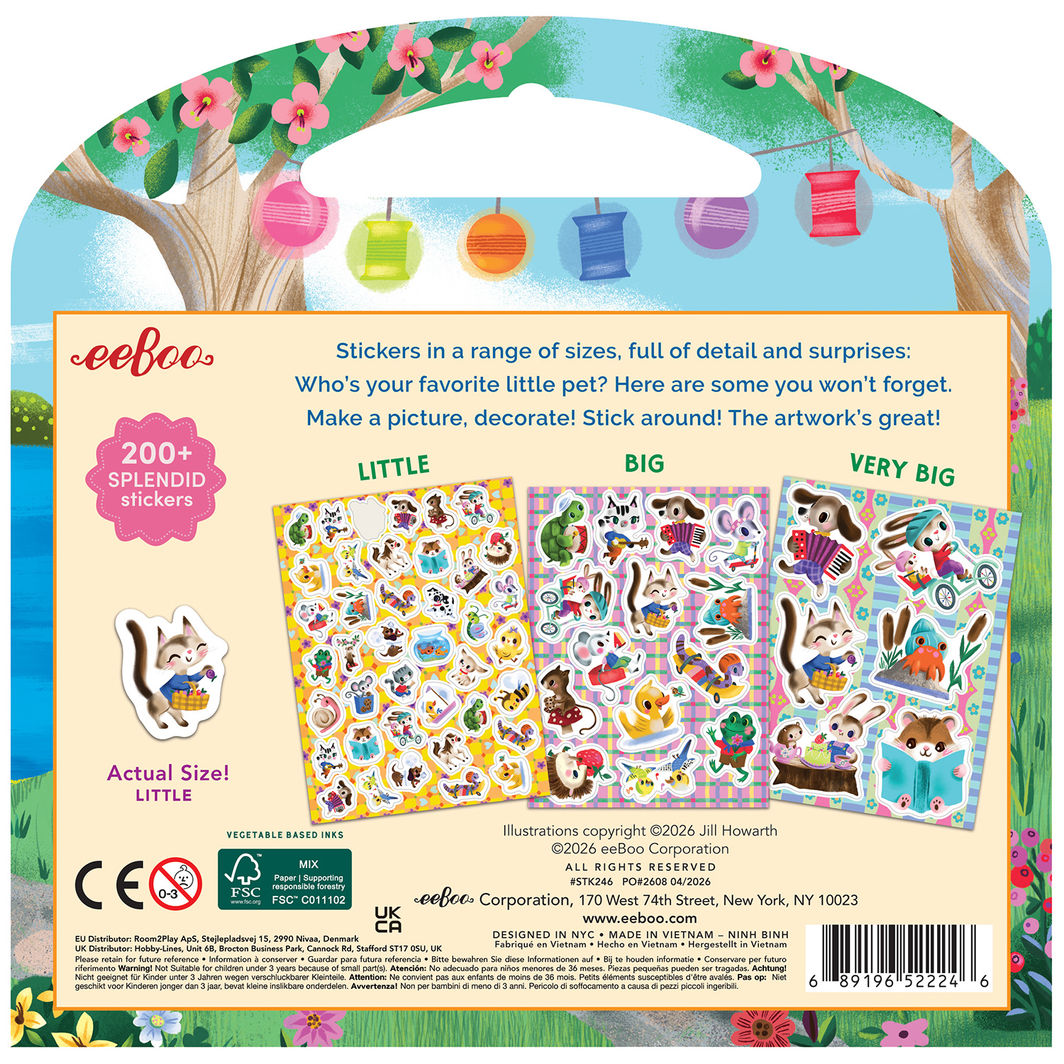 eeBoo Stickers, Pets
