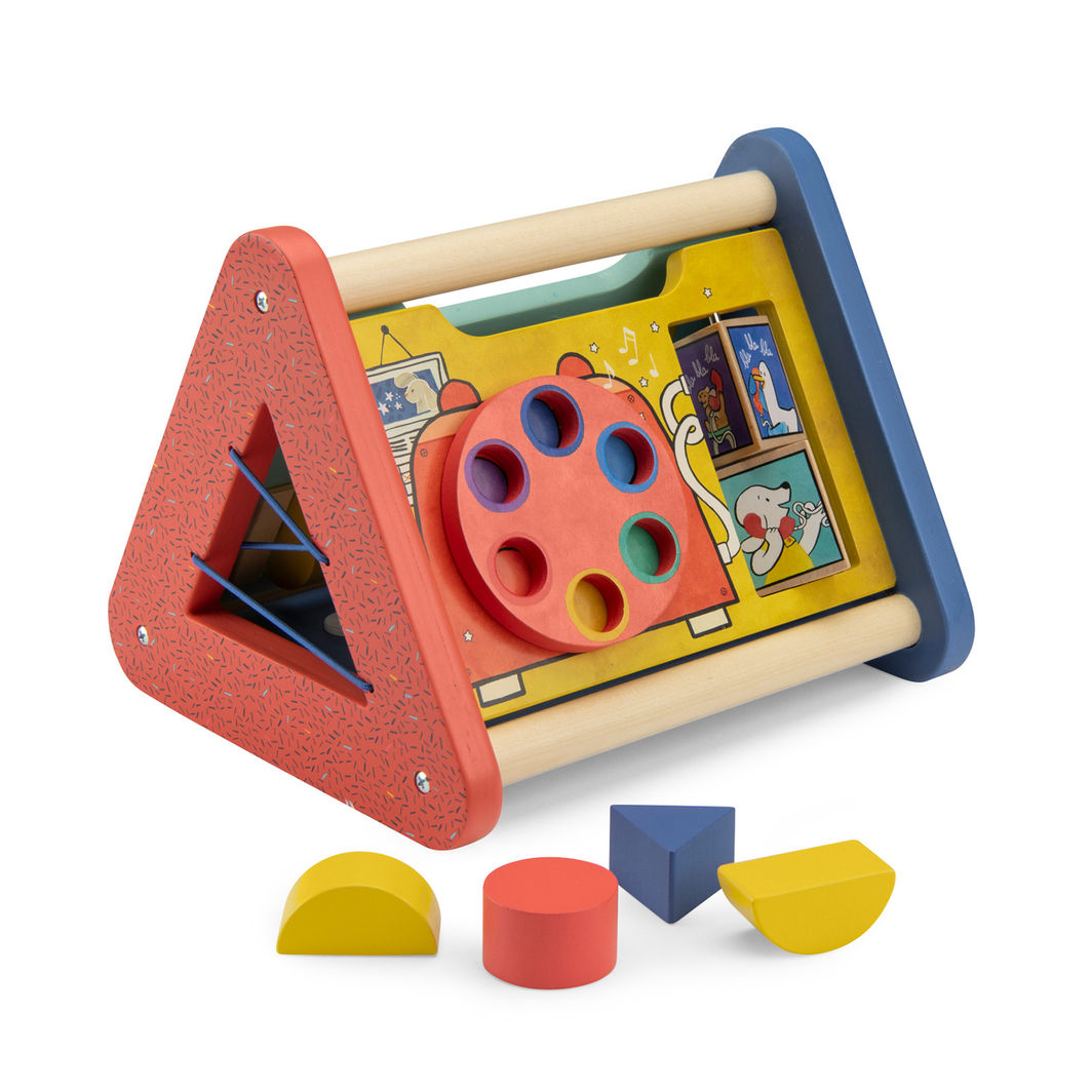 Moulin Roty Activity Toy, Multi-Triangle - Puce & Pilou