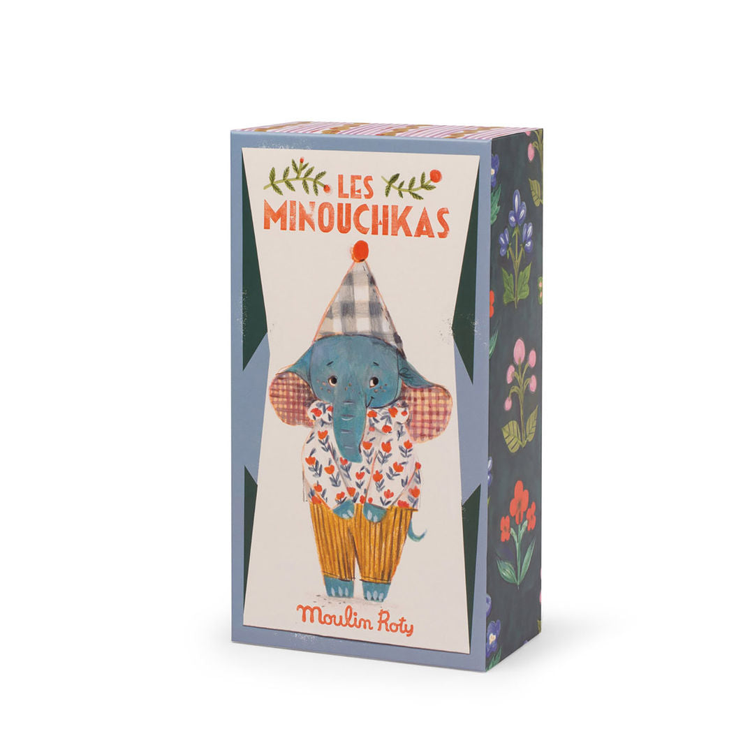 Moulin Roty Plush Toy, Elephant 25cm - Pablo Les Minouchkas