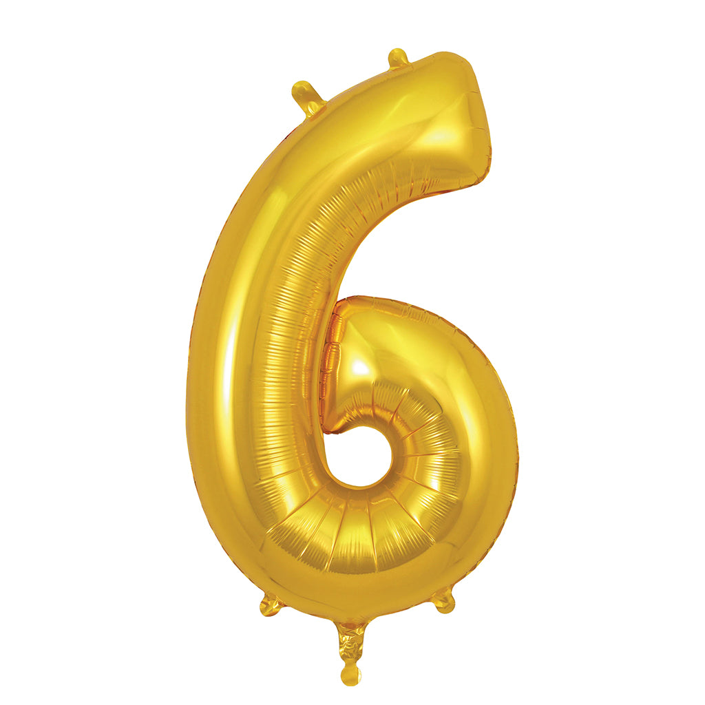 My Little Day, Giant Foil Number Balloon, Gold - 0-9