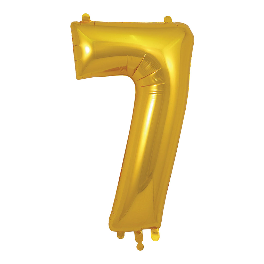My Little Day, Giant Foil Number Balloon, Gold - 0-9