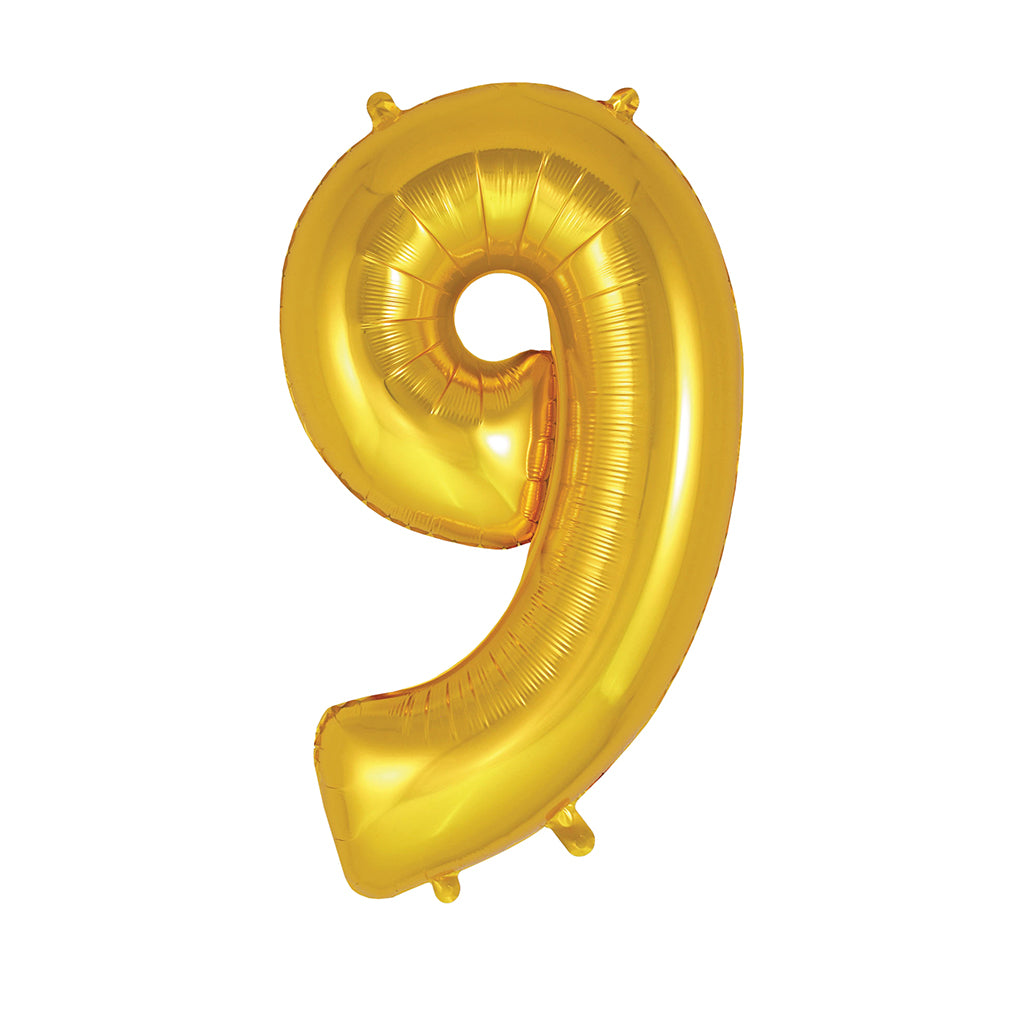 My Little Day, Giant Foil Number Balloon, Gold - 0-9