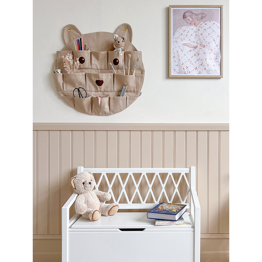 Cam Cam Harlequin Kids Storage Bench – White