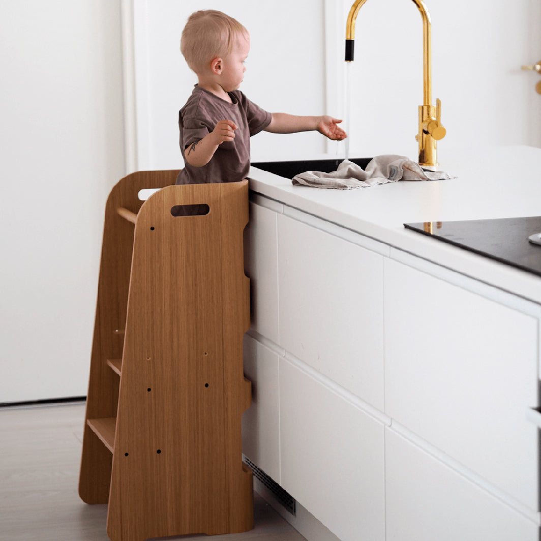 Curve-Lab, Learning Tower, Birch with Oak Veneer Surface