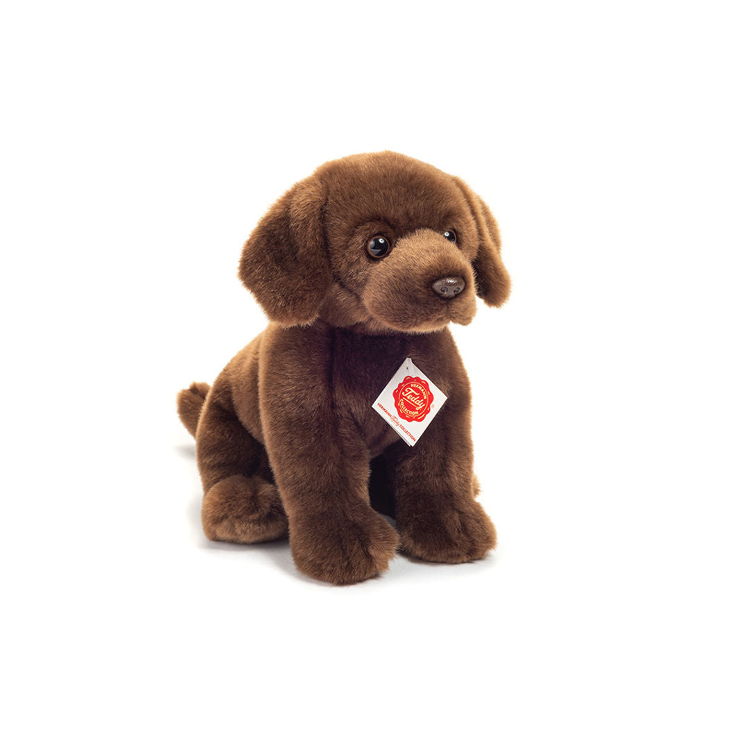 Teddy Hermann bamse, Siddende Labrador, brun - 25 cm