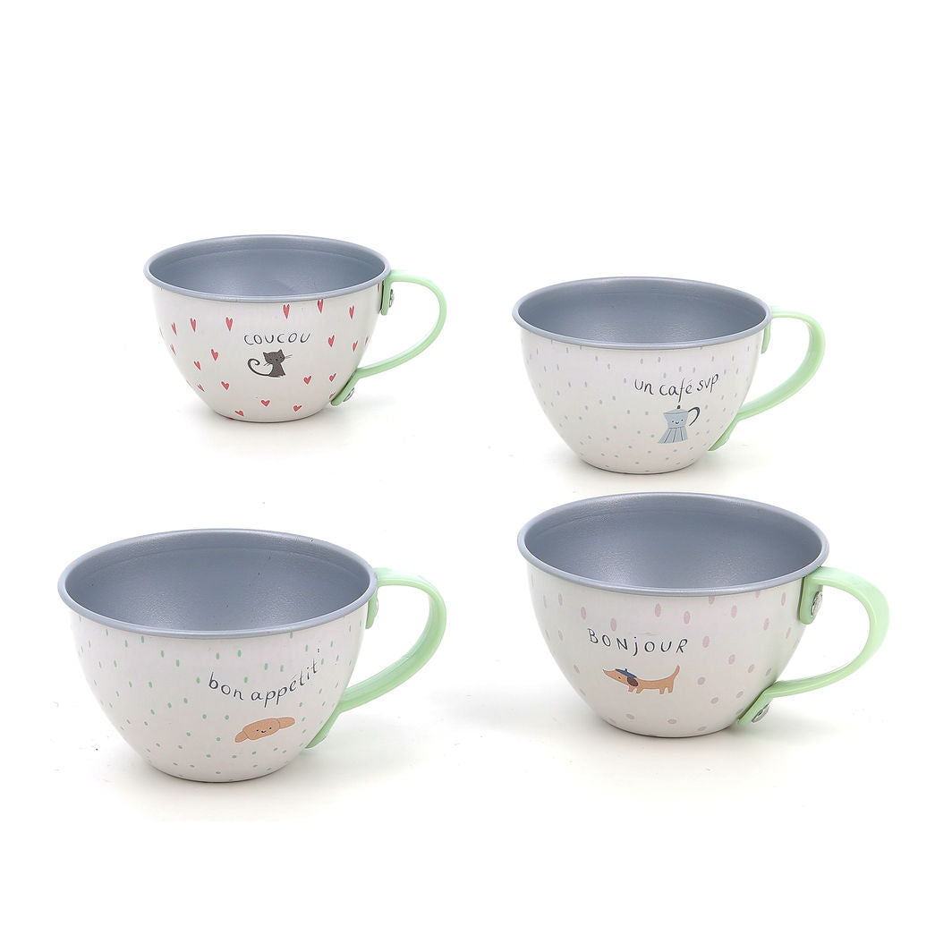 Vilac Musical Tea Set in Metal with Suitcase, Paris