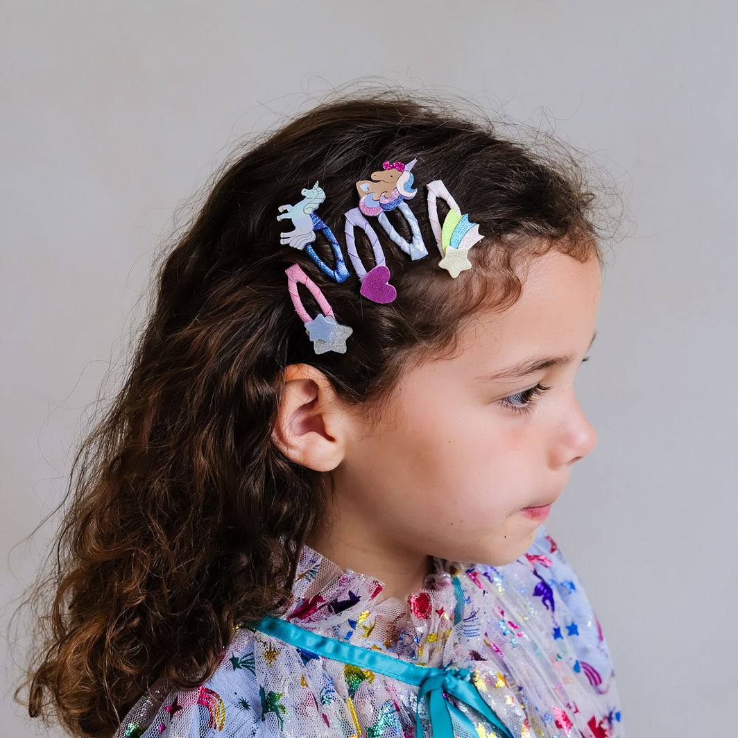 Mimi & Lula 5 Hair Clips – Mini Unicorn Land