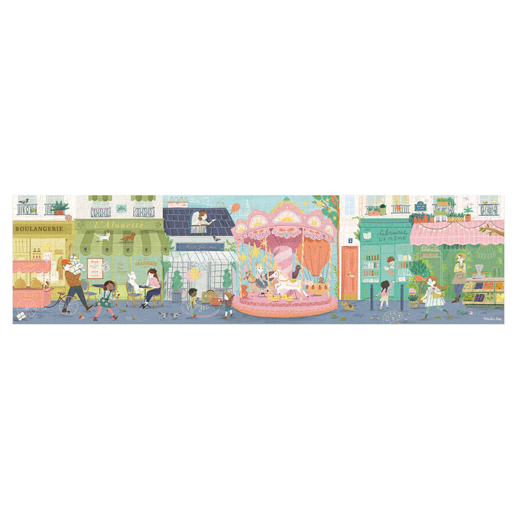 Moulin Roty 350-Piece Puzzle, A Little Street in Paris – Les Parisiennes
