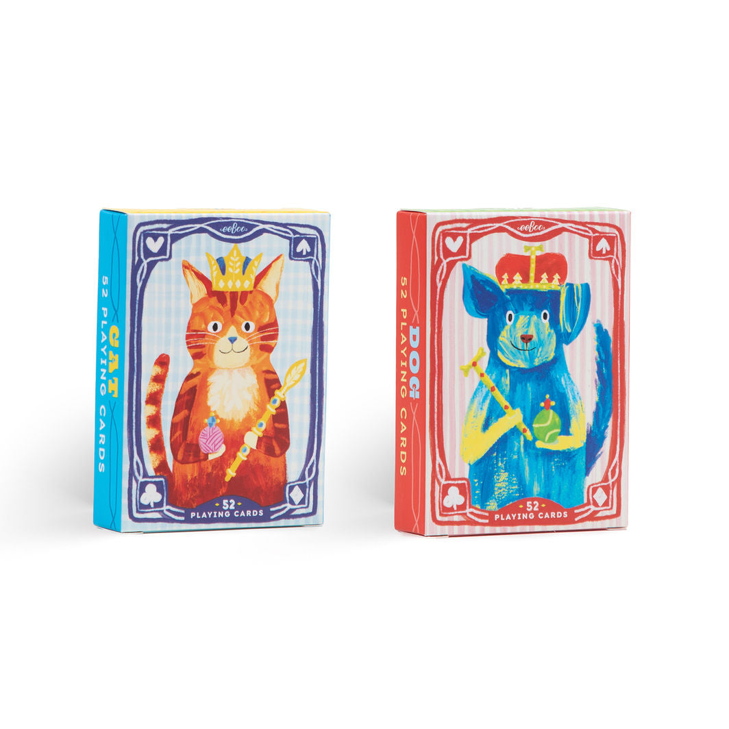 eeBoo Spillekort, Cat & Dog - i udgave med hund eller kattemotiv