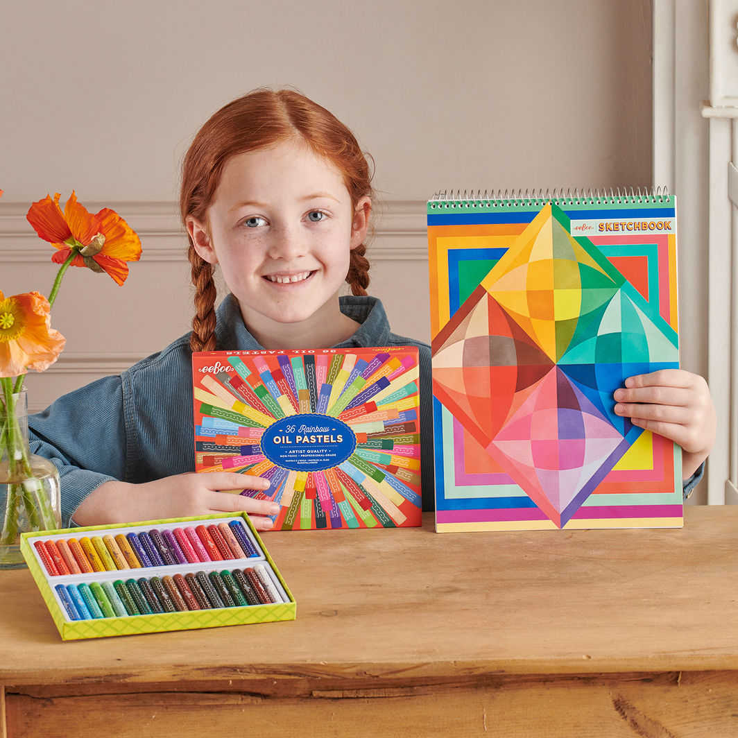 eeBoo Oliekridt, oliepastel 36 stk - Rainbow