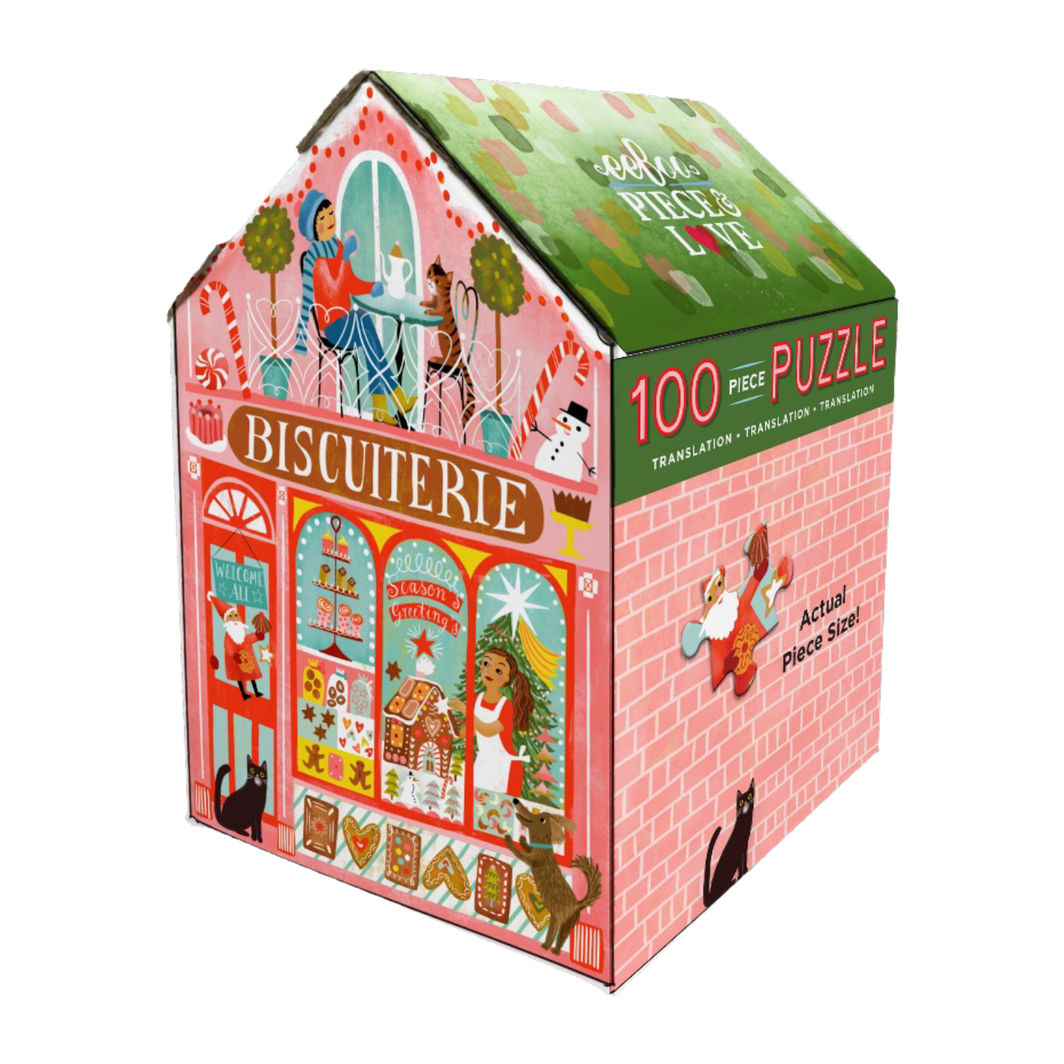 eeBoo Puzzle 100 Pieces, Christmas Market - Assorted Designs