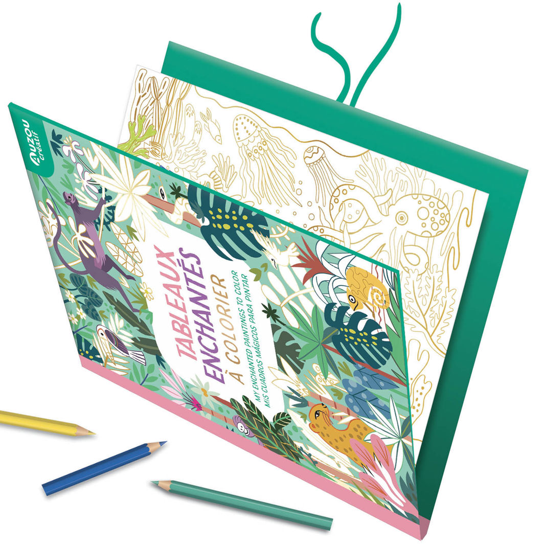 Auzou Coloring Book, Enchanting Designs