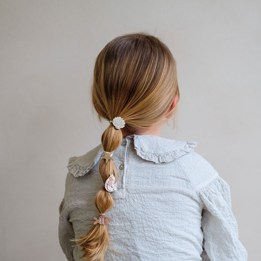 Mimi & Lula 8 Hair Elastics – Mini Mermaid Ocean Pearl