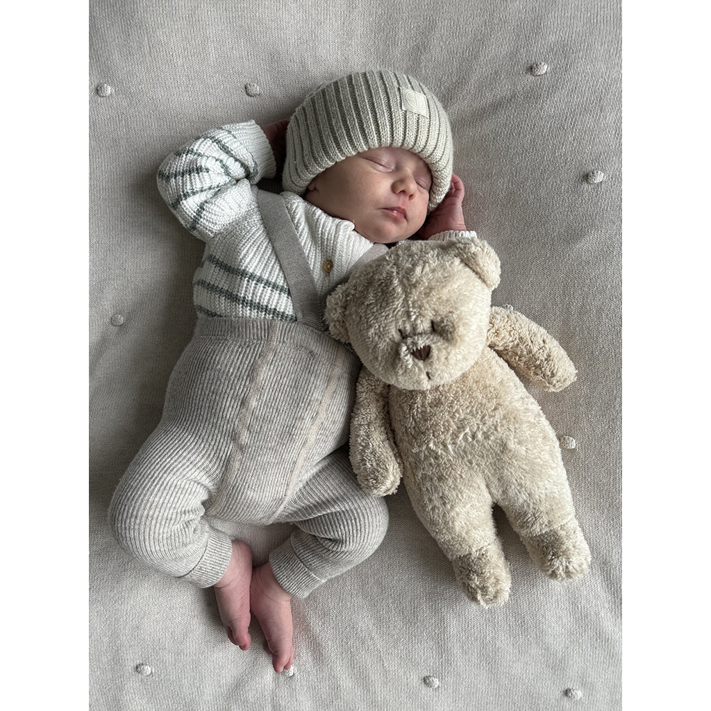 Moonie 2.0, Organic Humming Bear with Pink Noise and Lamp - Sand
