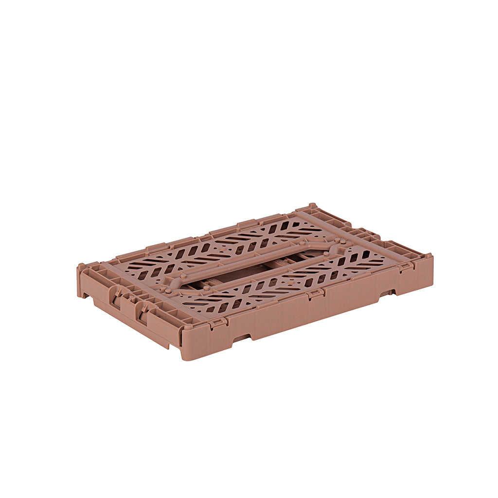 Aykasa Mini Folding Crate, Warm Taupe