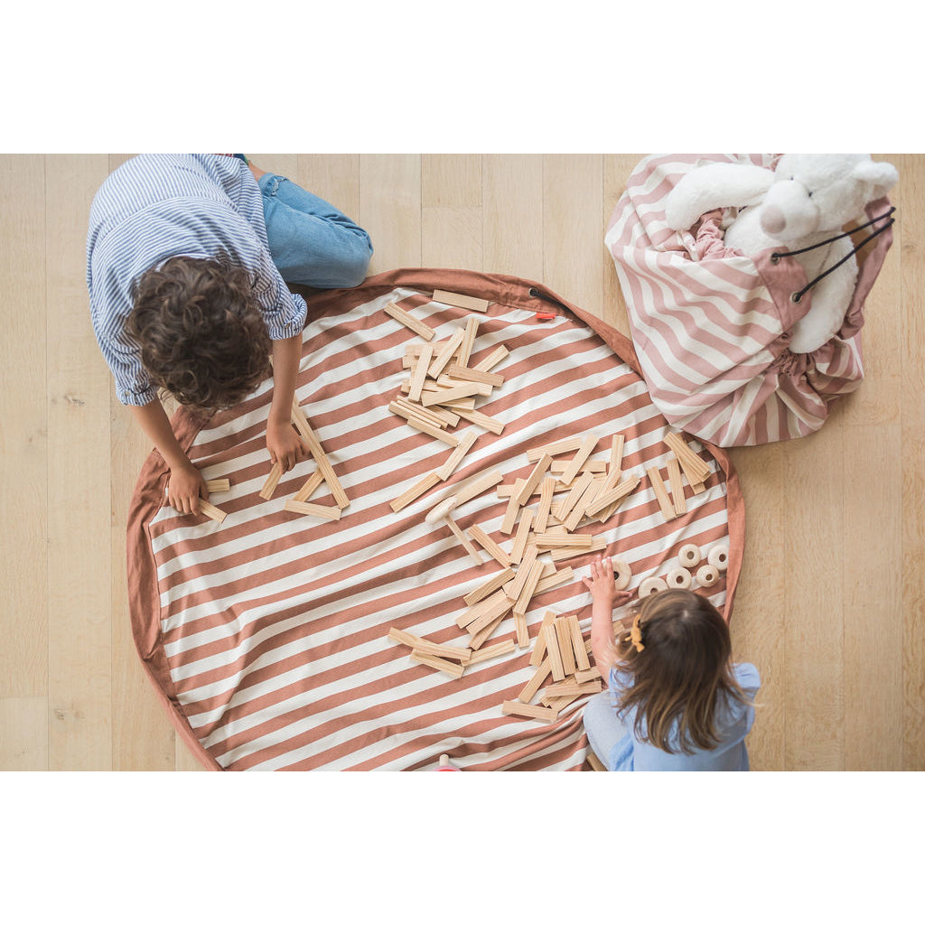 Play&Go 2-in-1 Mat, Stripes Brown