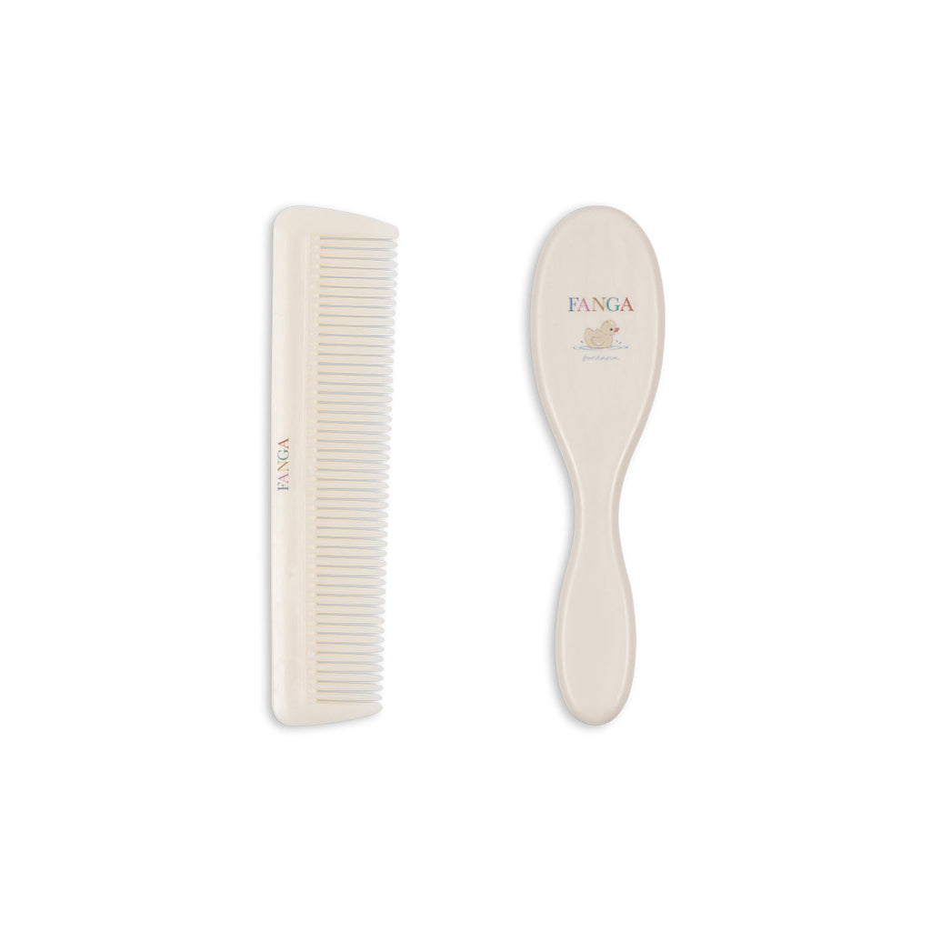 Fanga Fontana Baby Hairbrush Set, Beige