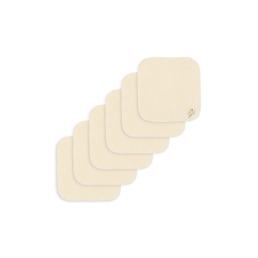 Fanga Fontana Figo Terry vaskeklud, GOTS, 6-pak - Antique white