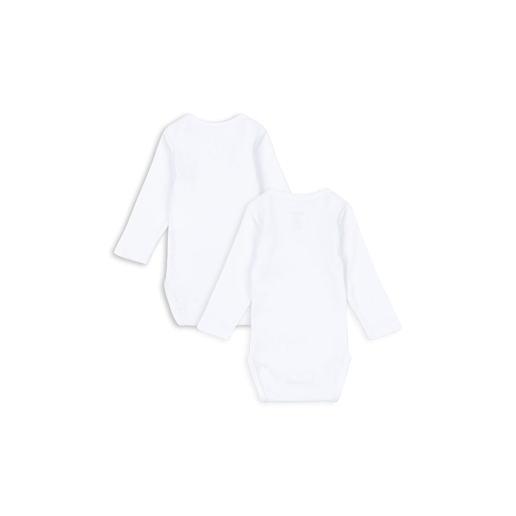 "Fanga Fontana Piscina Long-Sleeve Bodysuit, 2-Pack - Optic White"