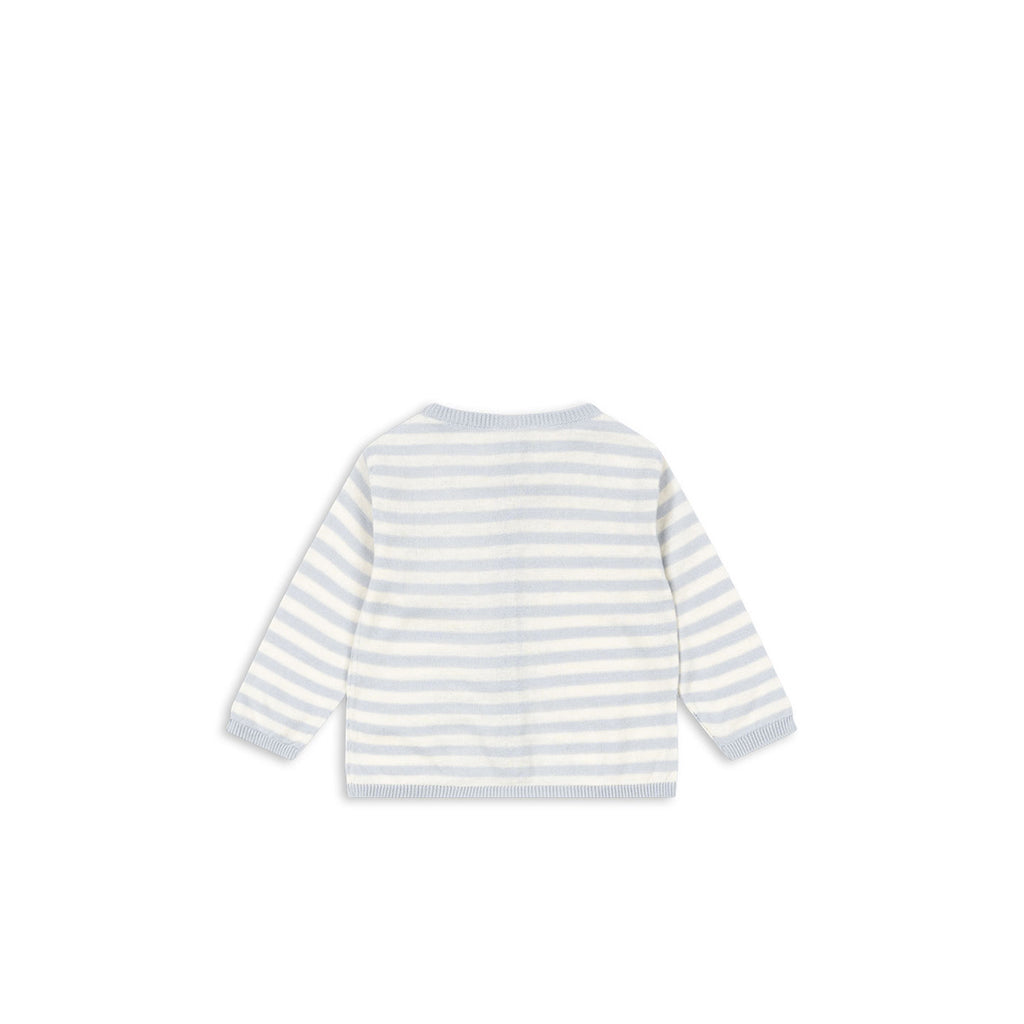 Fanga Fontana Venti Baby Cardigan, Organic, Gray Dawn – Ages 1–9 months