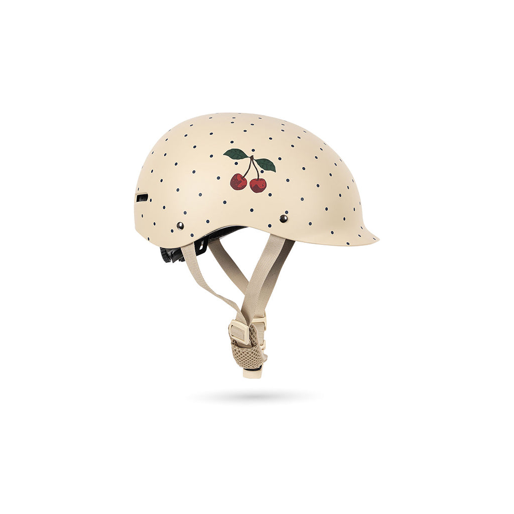 Konges Sløjd Bicycle Helmet, Navy Dots - Sizes 2-4 or 4-8 years