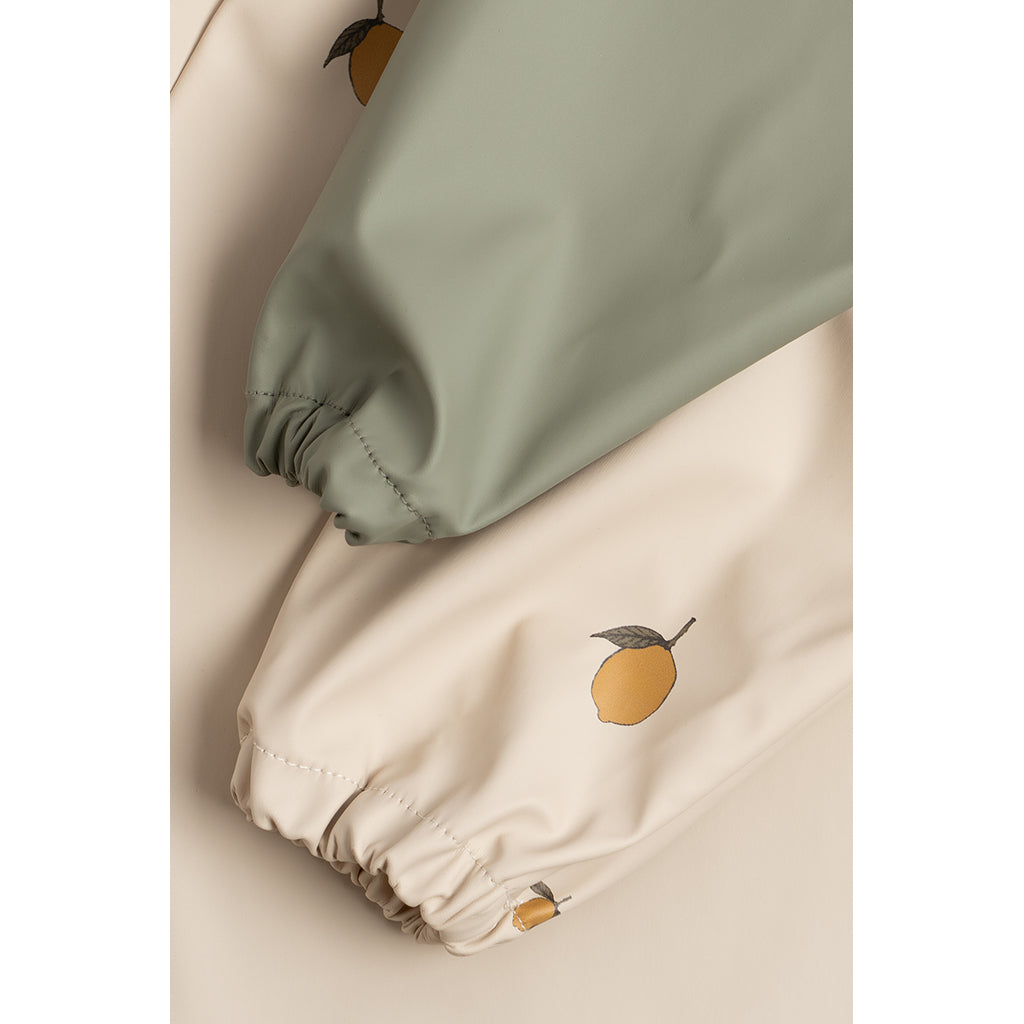 Konges Sløjd Dinner Bib with Sleeves, PU – Lemon