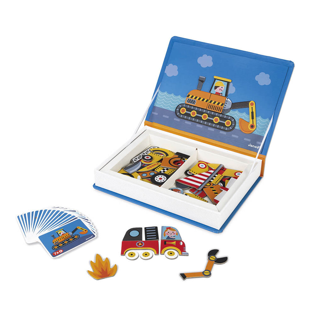 Janod Magnet Book – 50 Magnets – Race Cars