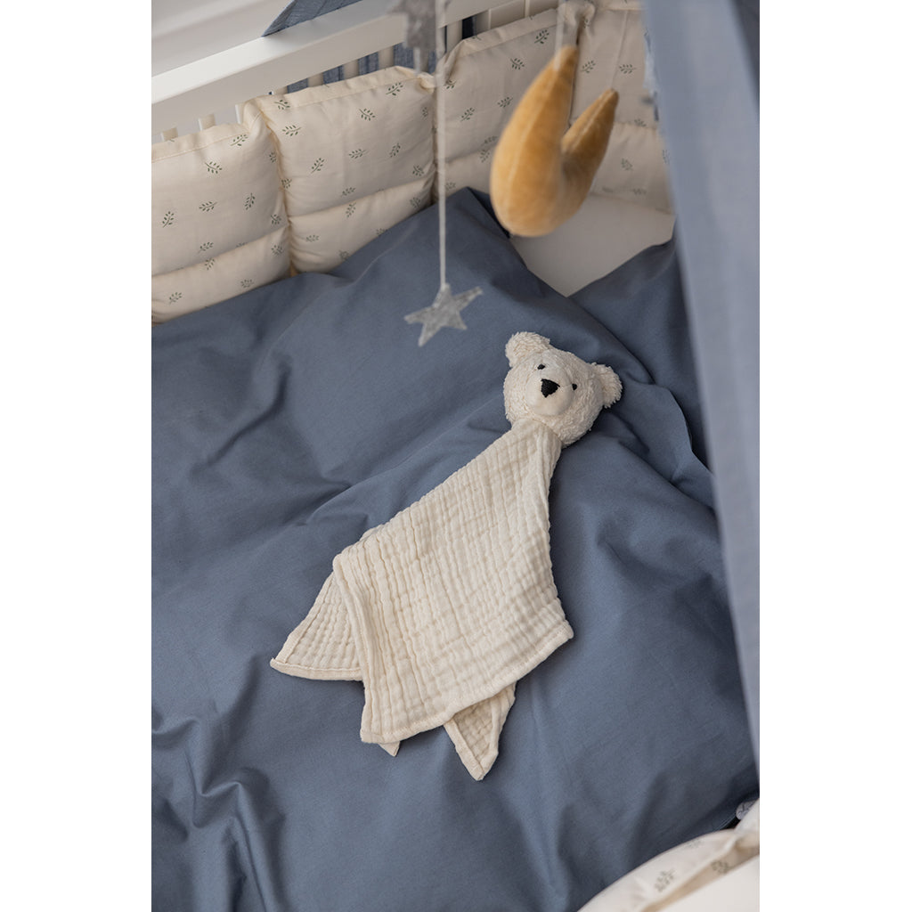 Sebra Babysengetøj, økologisk - Forest Lake Blue