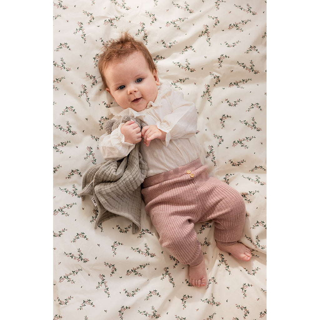 Sebra Baby Bedding, Organic - Powder Blossom