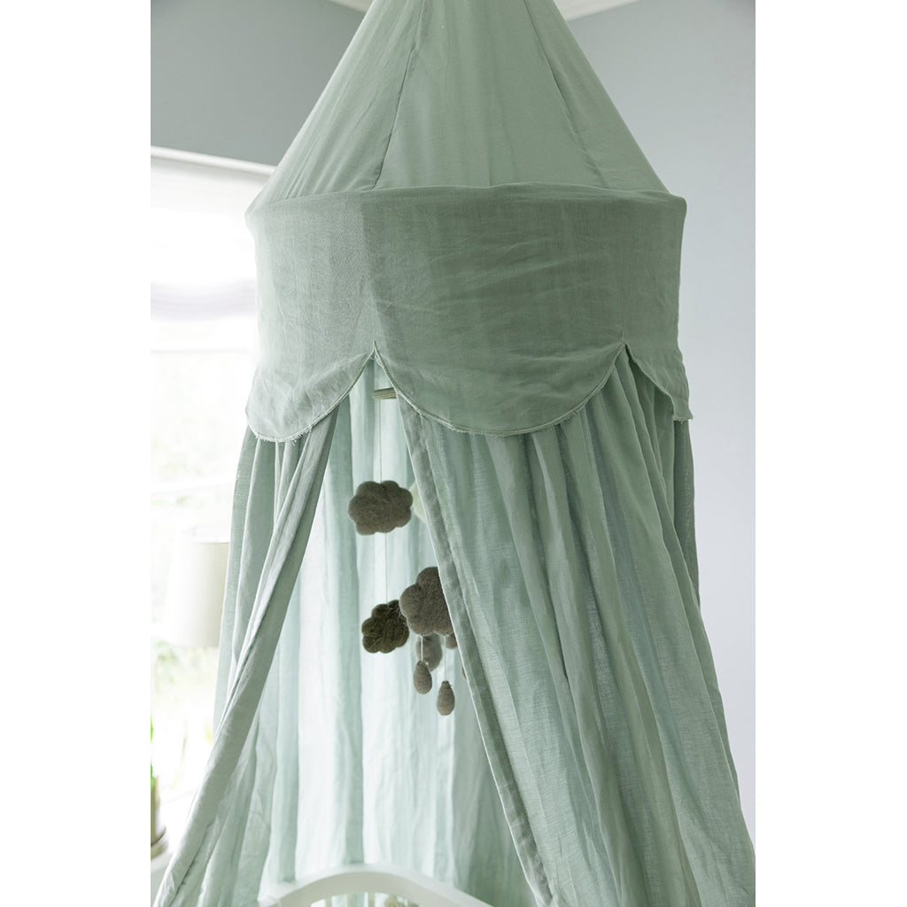 Sebra Bed Canopy, Cloud - Dusty Green