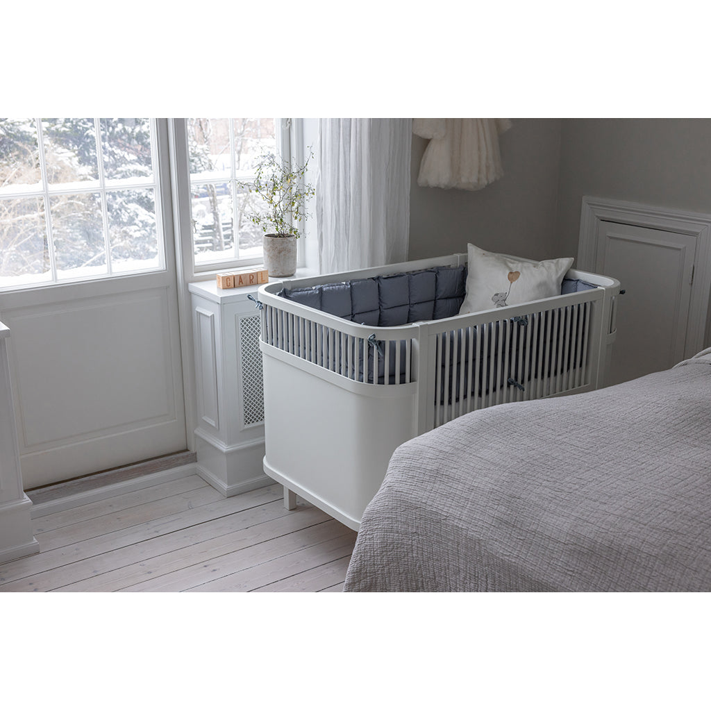Sebra Bed Bumper, Kapok - Dusty Blue