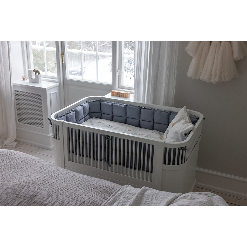 Sebra Bed Bumper, Kapok - Dusty Blue