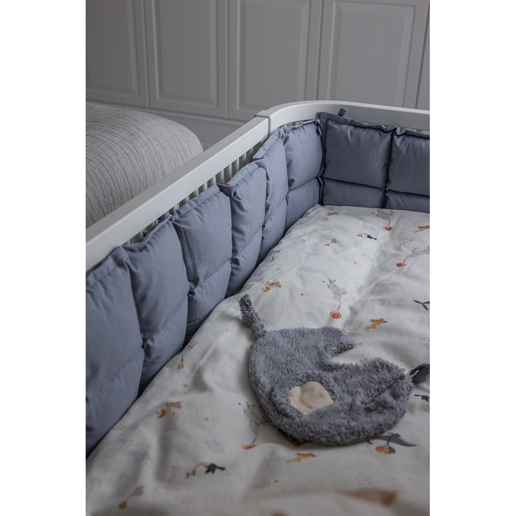 Sebra Bed Bumper, Kapok - Dusty Blue