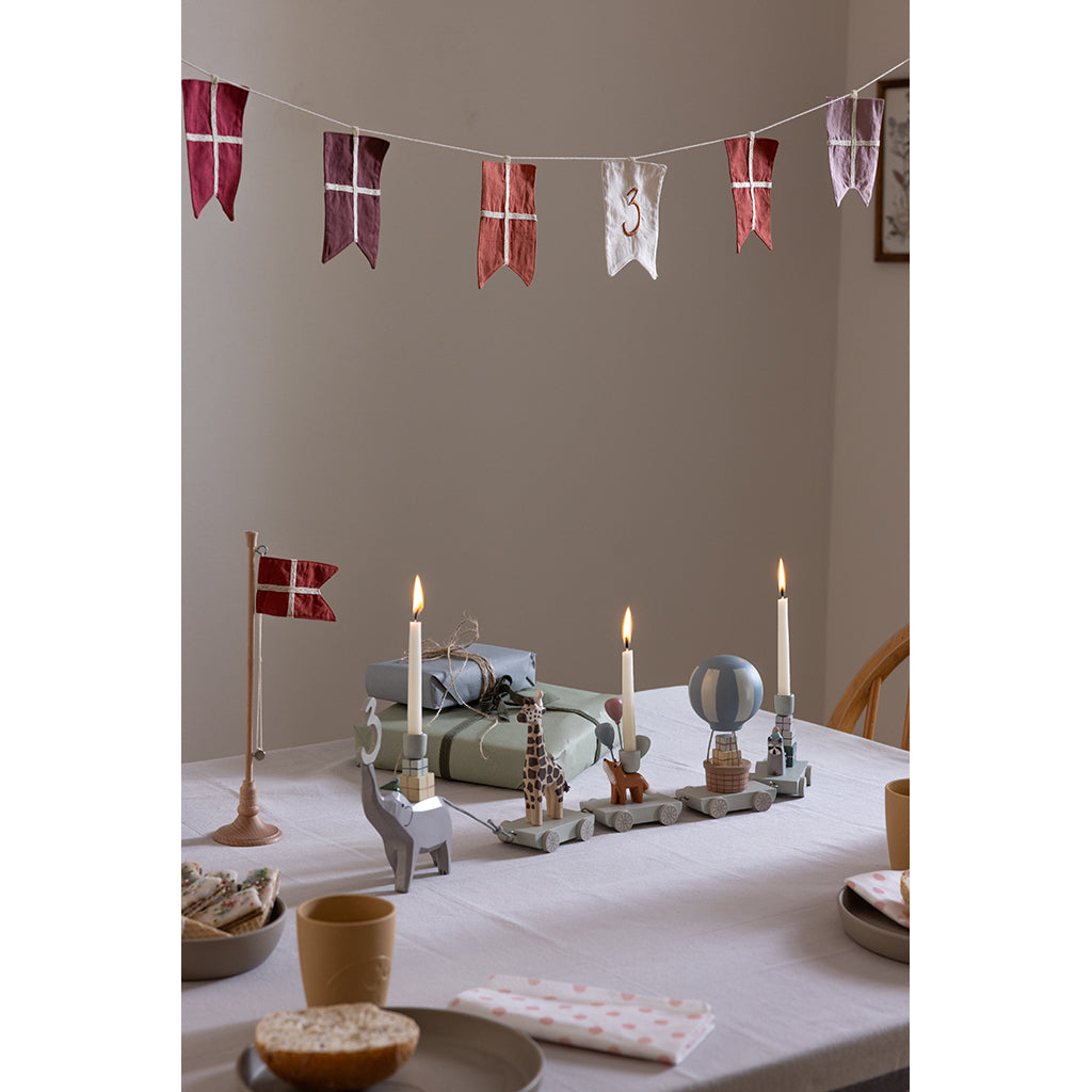 Sebra Flag Garland, Birthday Banner with Numbers 0-9